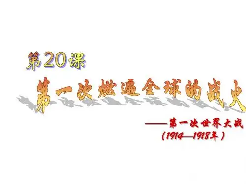 第一次燃遍全球的战火优选PPT课件