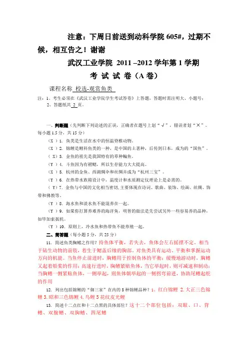 观赏鱼类