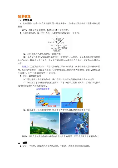光的折射,凸透镜成像