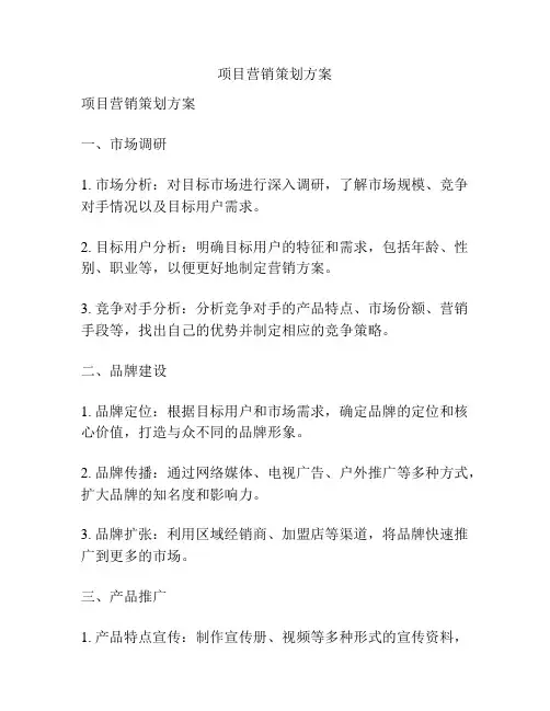 项目营销策划方案