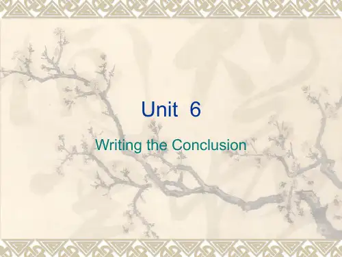 学术英语writing conclusion