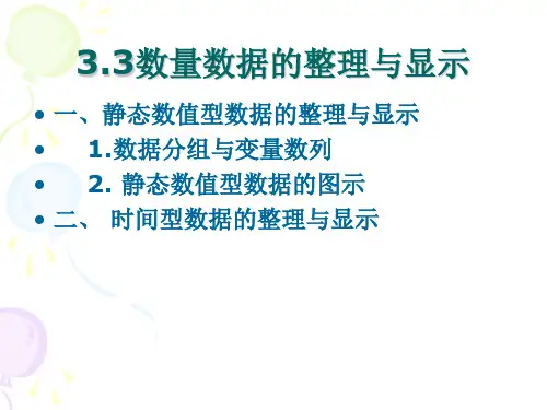 数值数据的整理与显示