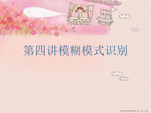 第四讲模糊模式识别