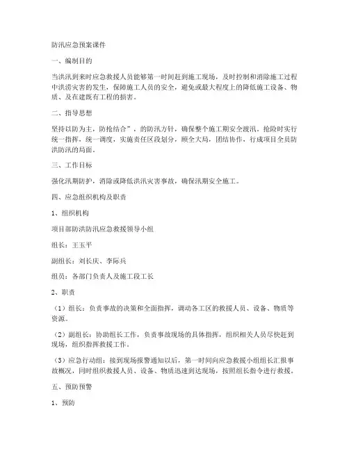 防汛应急预案_课件