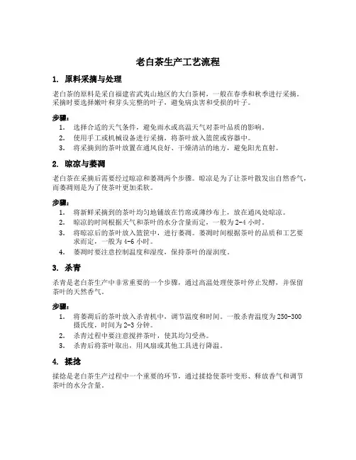 老白茶生产工艺流程