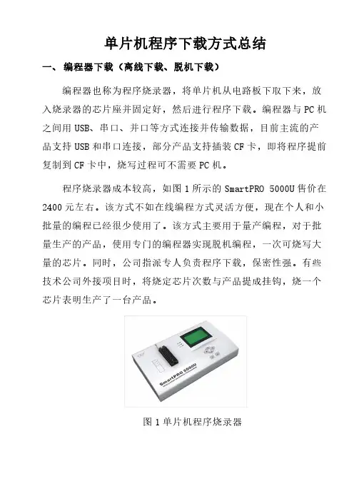 单片机下载程序方式总结