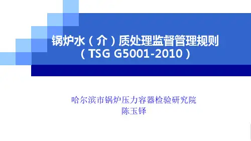 锅炉水质监督检验规则 ppt课件