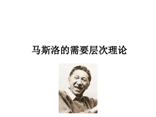 马斯洛的需要层次(精美PPT版本)