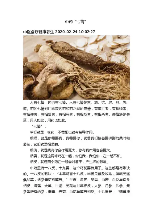 中药“七情”