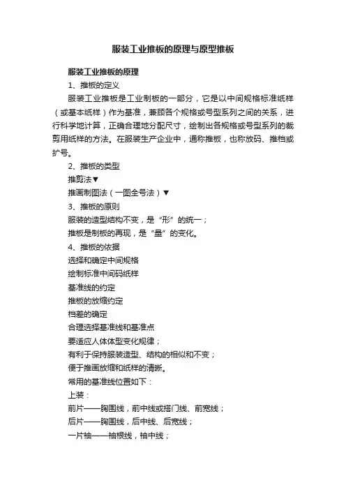 服装工业推板的原理与原型推板
