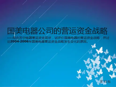 国美电器公司的营运资金战略课件