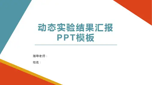 动态实验结果汇报PPT模板