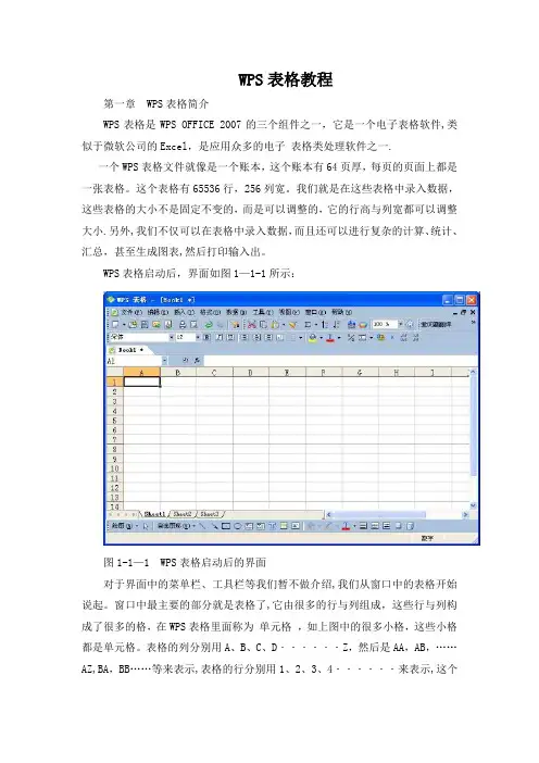 wps表格教程【练习必备】【范本模板】