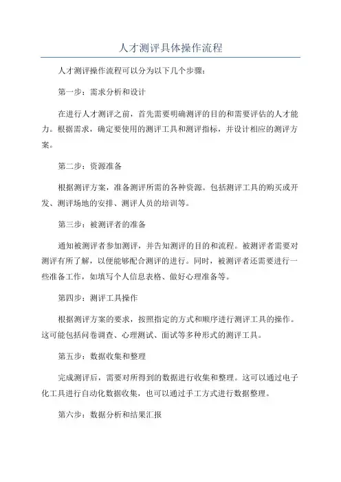 人才测评具体操作流程