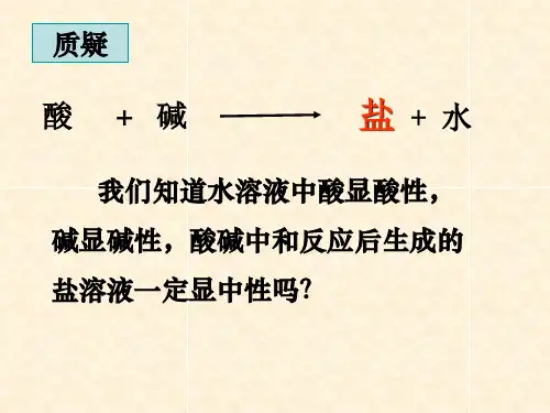 最新盐类的水解鲁科版PPT课件