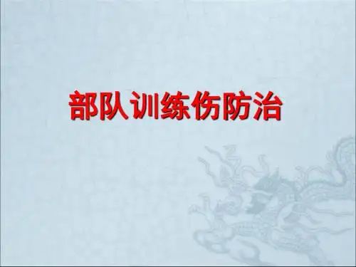 部队训练伤防治