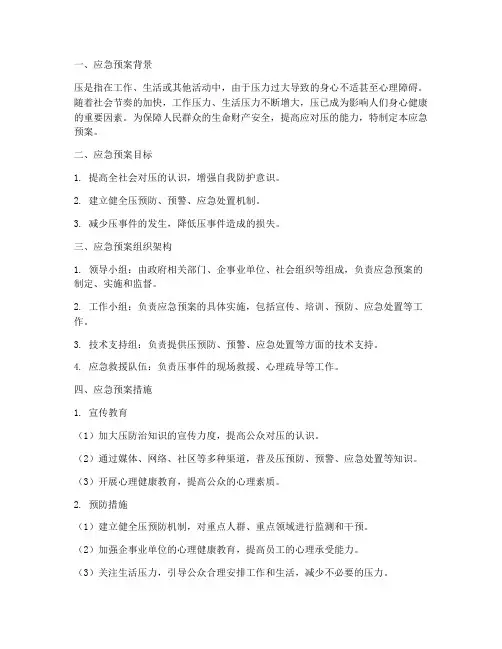 压的应急预案