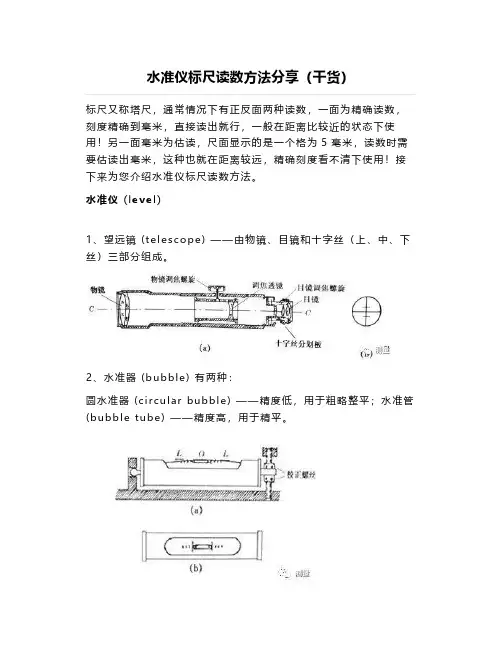 水准仪标尺读数方法分享(干货)