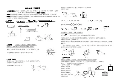 全部高中物理力学模型