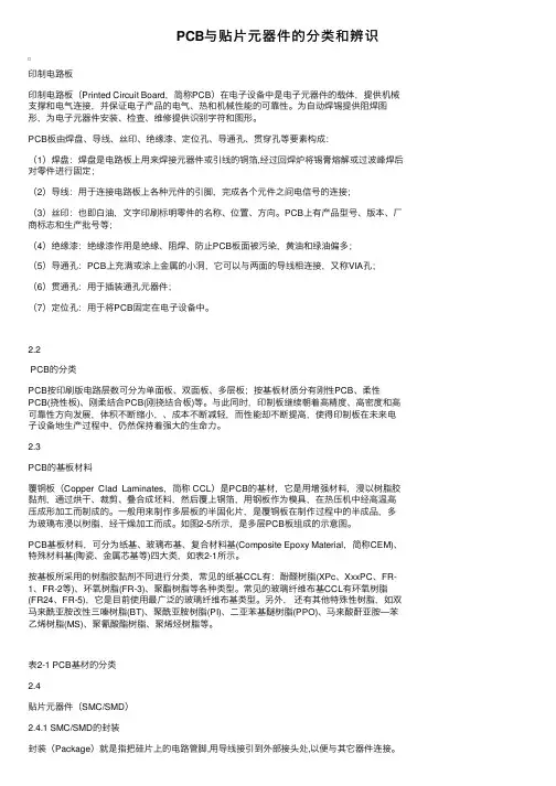 PCB与贴片元器件的分类和辨识
