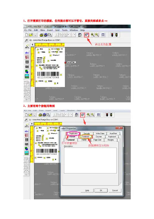 LabelMatrix7.0配置数据源及批量打印