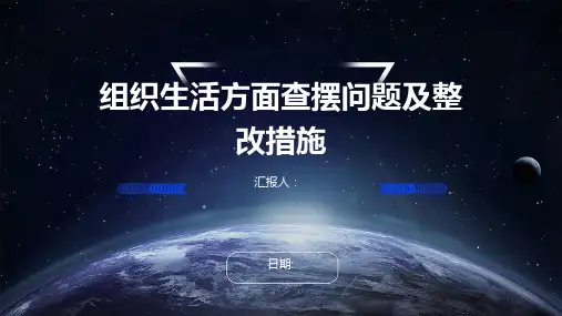 组织生活方面查摆问题及整改措施