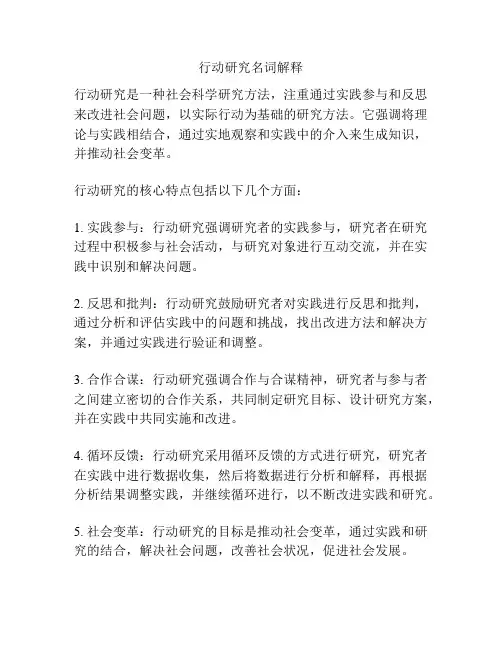 行动研究名词解释