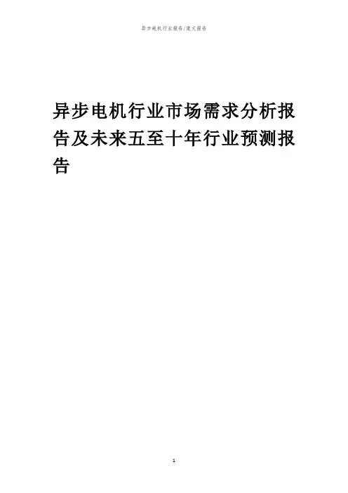 2023年异步电机行业市场需求分析报告及未来五至十年行业预测报告
