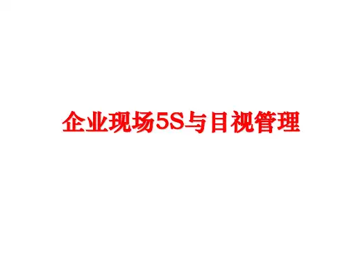 最新企业现场5s与目视ppt课件