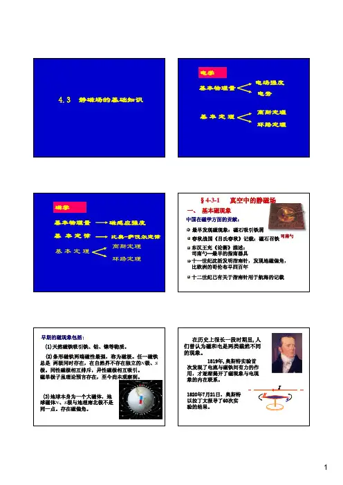 4.3 静磁场的基础知识.