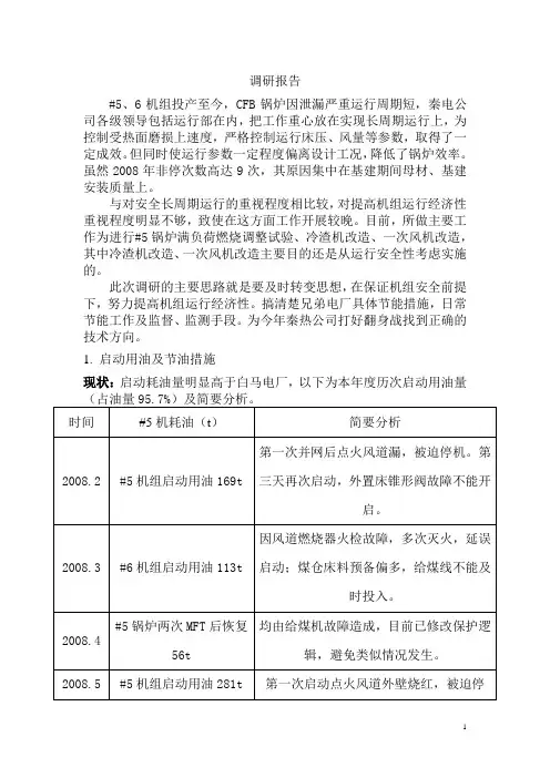 循环流化床调研报告