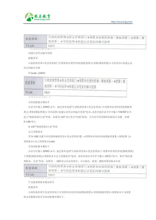 SAP创建记录凭证编号范围