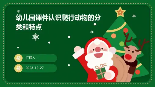 幼儿园课件认识爬行动物的分类和特点
