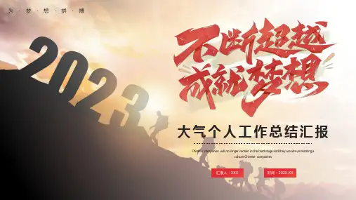红色大气2023励志工作总结PPT模板