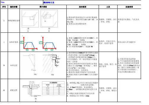 模具焊补工艺流程