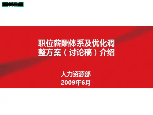 职位薪酬体系及优化调整方案介绍PPT课件