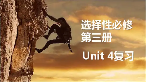 人教版高中英语选择性必修第三册unit4复习课件