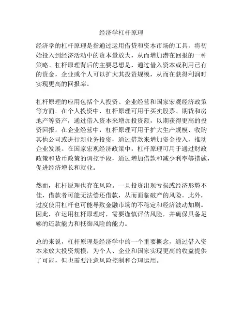 经济学杠杆原理