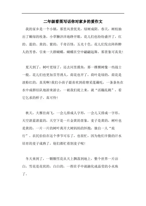 二年级看图写话你对家乡的爱作文