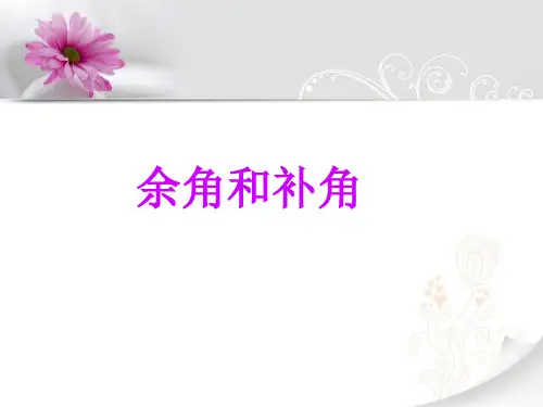 《余角和补角》PPT课件(华师大版)