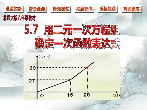 《用二元一次方程组确定一次函数表达式》二元一次方程组精选优质 PPT