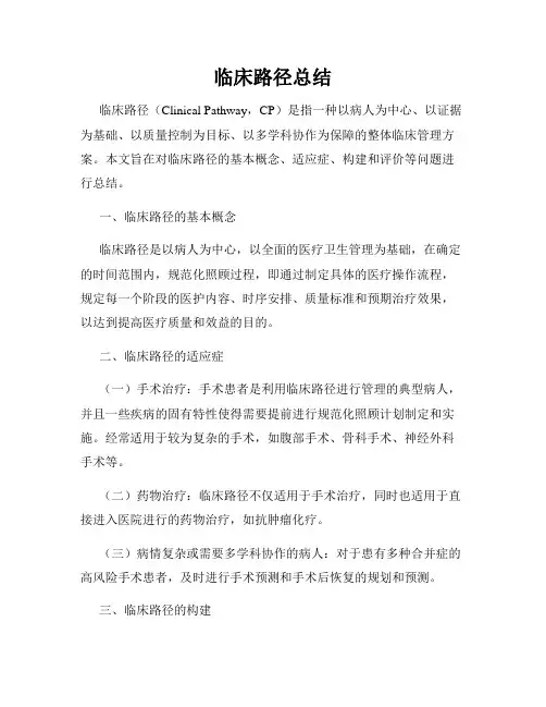 临床路径总结