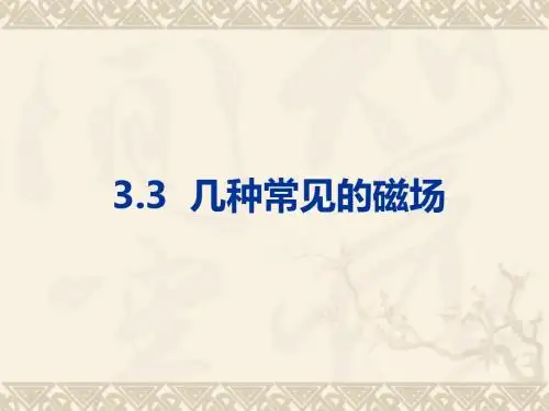 3.3 几种常见的磁场