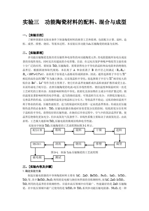 功材班-功能陶瓷实验指导书