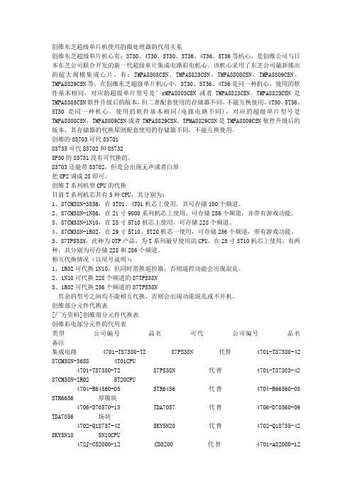 各种电脑块超级单片及各种集成电路IC的代换收集