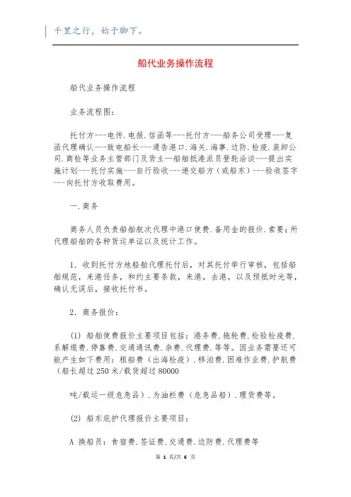 船代业务操作流程
