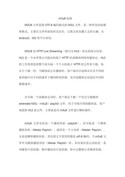 m3u8标准