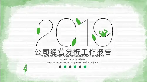 公司经营分析工作报告通用PPT教学讲座