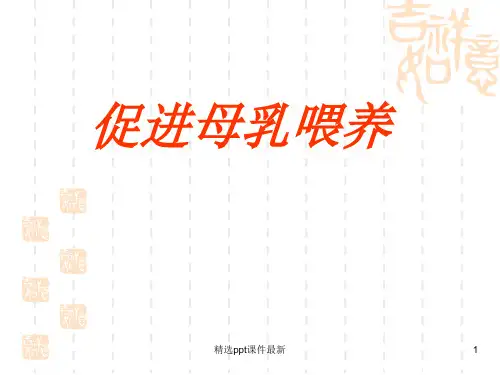 促进母乳喂养PPT课件