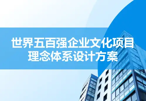 某世界五百强企业文化项目-2理念设计方案